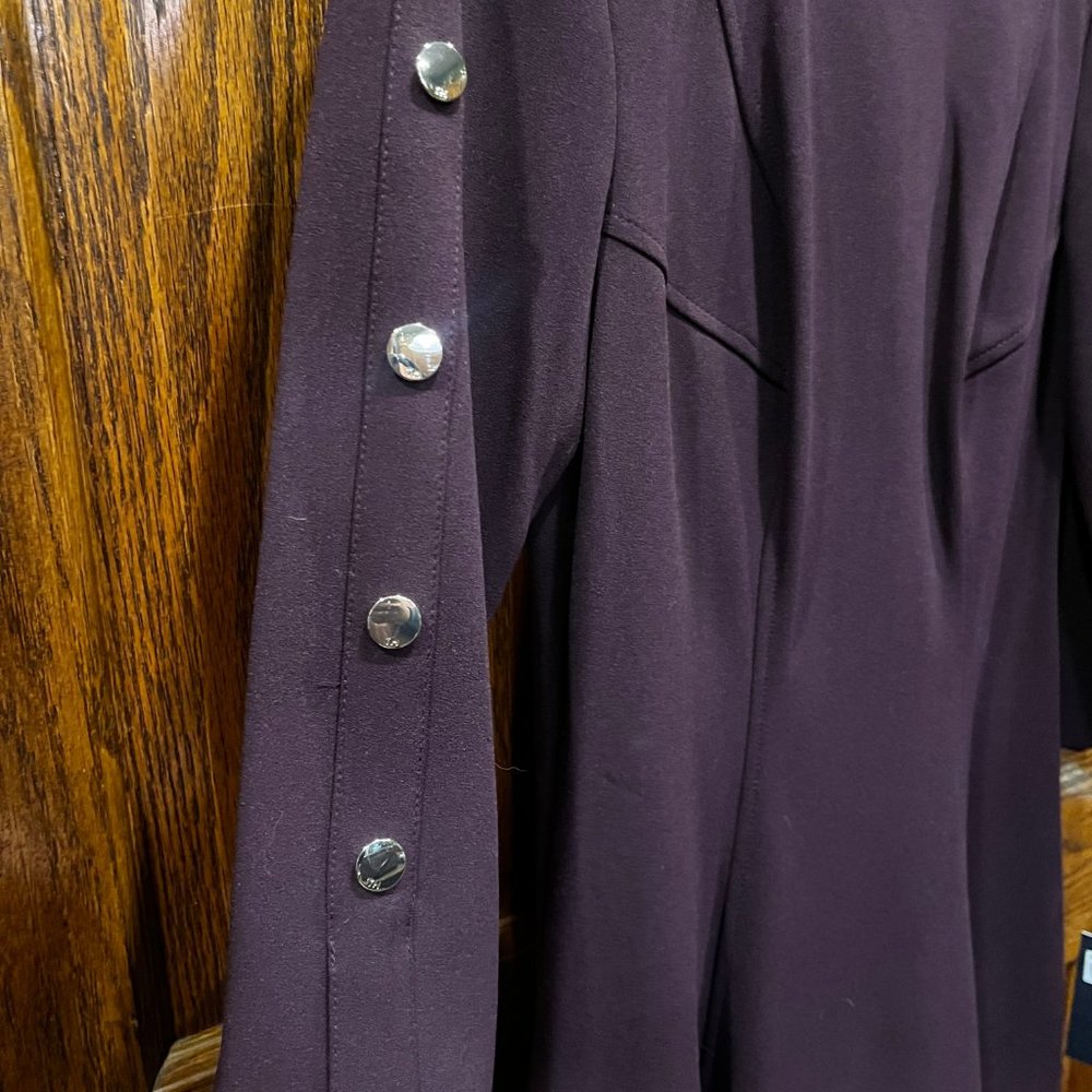 Tommy Hilfiger Fit n Flare Plum Dress, Size 6, NWT - Picture 6 of 6